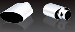 XForce 2.5 in. Polished Oval Exhaust Tip 5.5 in. Long - Click Image to Close